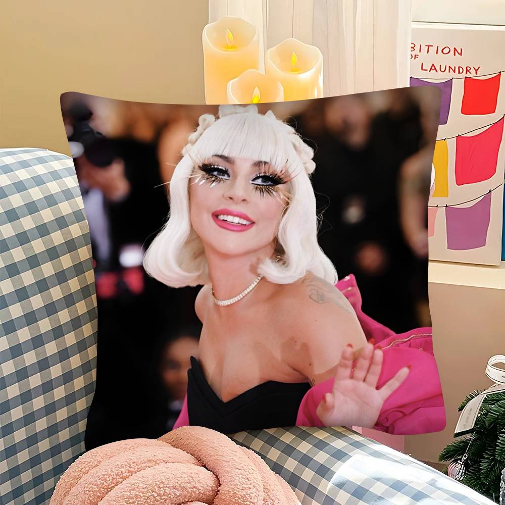 Singer L-Lady Gaga Mayhem Pillow Case Square Pillow Bedroom Sofa Leisure Comfort Cushion Car Living Room Home Decoration