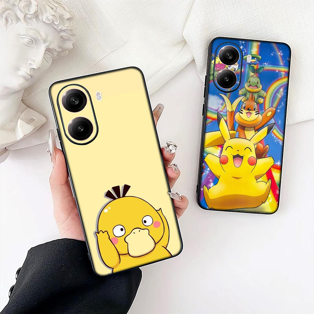 P-Pokemons GO-Psyducks P-Pikachus Phone Cover for OPPO A40 A60 A80 A38 A18 A17 A16 A78 A79 A54 A25 A57 4G 5G Protective Case