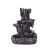 Creative Resin Mountain Stream Backflow Incense Burner Waterfall Smoke Fountain Ornament Indoor Home Tea Room Desktop Decor Gift