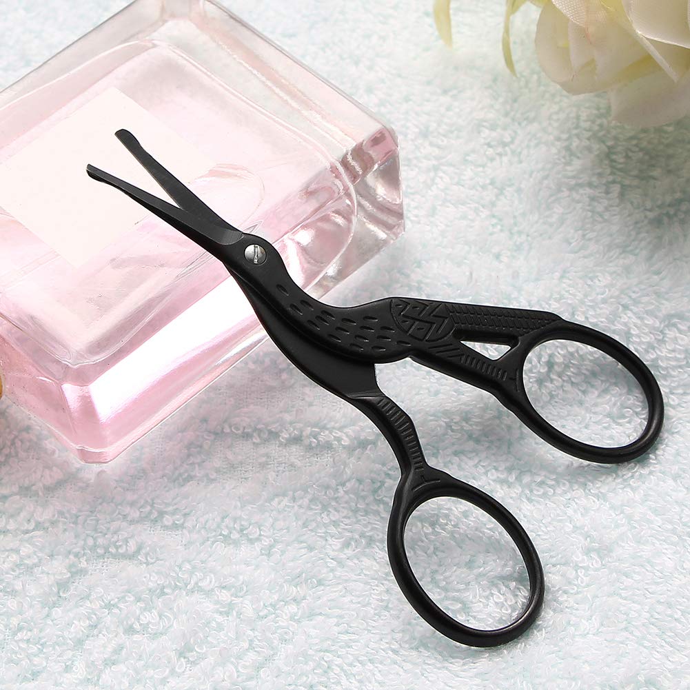 Facial Hair Scissors Rounded Professional Stainless Steel Mustache Nose Hair Beard Eyebrows Eyelashes Trimming Clippers