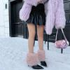 2025 Autumn and Winter New Fashion Versatile Lamb Wool Warm Fashion Stiletto Short Boots Women's Wear Pointed Low