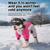 Warm Dog Coat 4 Legs Fullbody Covered Windproof Winter Dog Vest with Harness Reflective Turtleneck Dogs Snowsuit Puffer Jacket