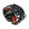 Texas Flag Bull Head Belt Buckle - Western Style Fashion Accessory