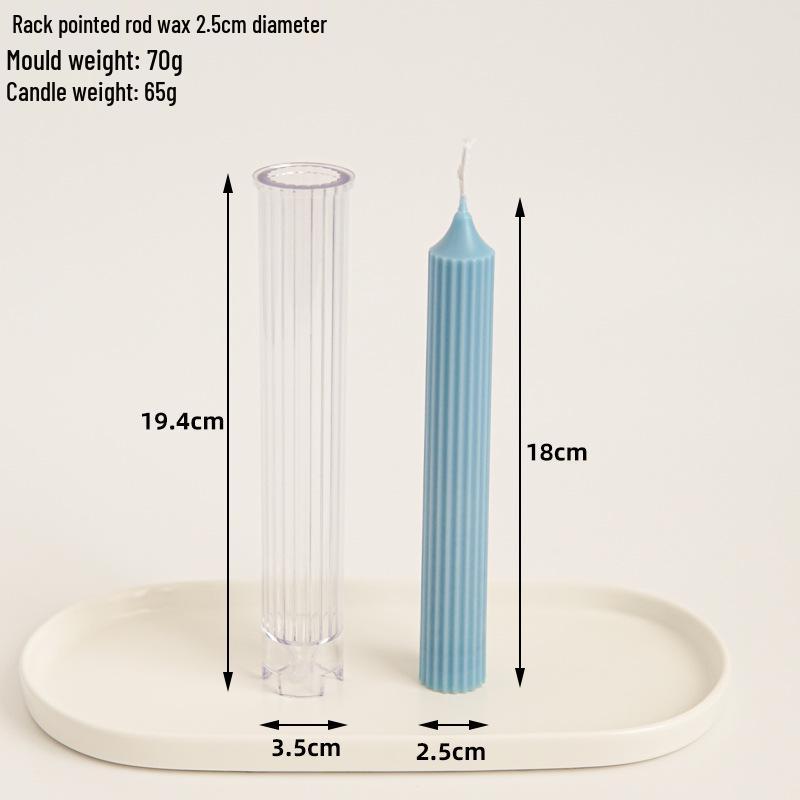 DIY Vertical Stripe Candle Mold - Triangle, Rectangle, Long Stick Shape