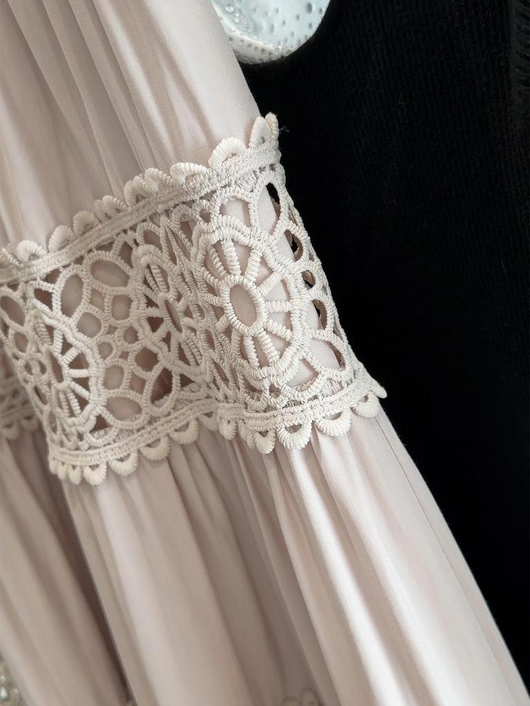 Women's High-Waisted Crochet A-Line Layered Skirt - 2026 Spring/Summer Collection