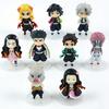 6 Pcs/Set Demon Slayer Q Version Standing Pose Tanjiro Nezuko Figure Pvc Anime Cartoon Ornaments Creative  Model Toy
