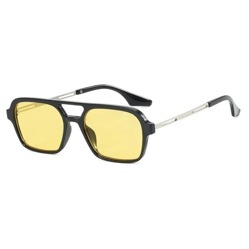 Lunettes de soleil carrées à petite monture pour femmes, design de marque, mode de luxe, vintage, creuses, léopard bleu, lunettes de soleil pour femmes, Oculos De Sol 1PC