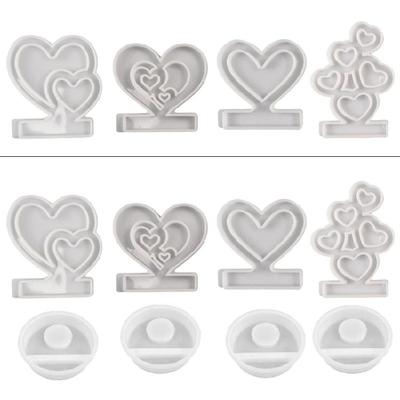 Love Heart Candlestick Candle Holder Molds for Making Candle Holder