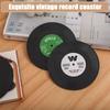 Retro Glass Coaster Set Vinyl Record Drinks Mat Coasters Table Cup Mat Coffee Placemat Pvc Drinks Coaster Kitchen Home Decor