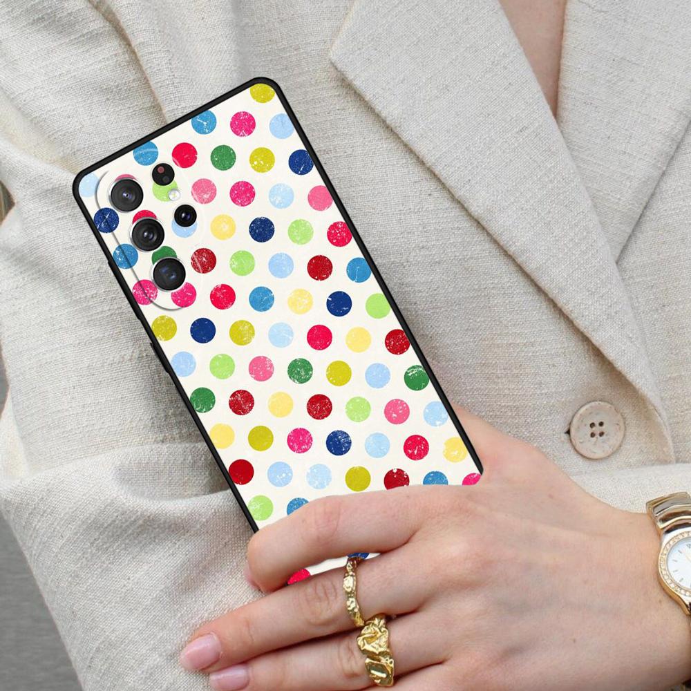 Polka dots Colorful Cell Phone Case for Samsung Galaxy S26 Ultra S25 S24 S23 S22 S21 S20 Note10 Cover