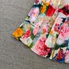 New 2024 Summer Gorgeous Flower Print Chiffon Holiday Long Dress Boho Women's Sexy Deep V Neck Sleeveless Ruffles Buttons Robe