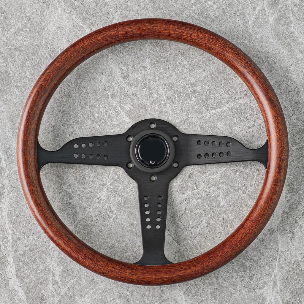 14Inch GRAND PRIX JDM Classic Wood Steering Wheel Universal ABS Racing Sport Steering Wheel Car Accessories