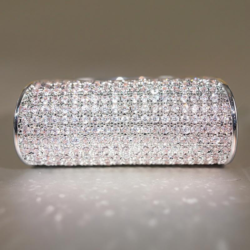 Full Bling Iced Out Women Rings for Wedding Hyperbole Party Personality Geometric Female Rings Dazzling CZ Trendy Jewelry