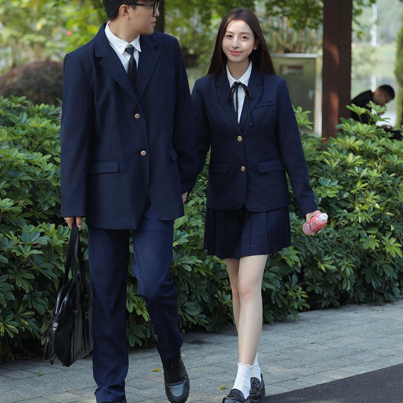 Japanese Style Academy Couple JK Uniform Set - Middle School Student Suit Jacket