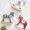 Cross-Border Painted Resin Wooden Horse Christmas Tree Ornament