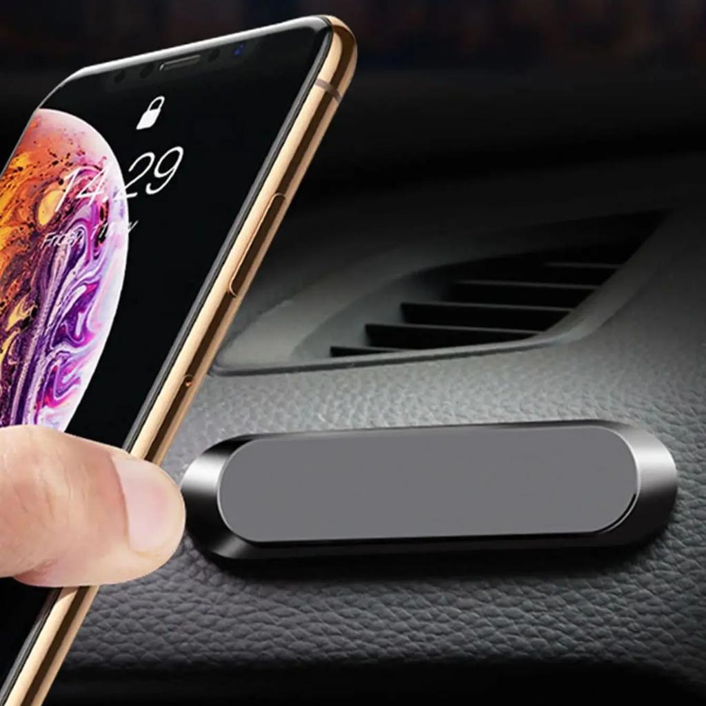 Simple Mini Strip Shape Magnetic Car Phone Holder Car Accessories 9*2.4MMStrong Magnetic Magnets Nano-markless Glue