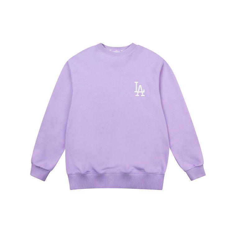 MLB Old Flower Sweatshirts Unisex Purple Crew Neck Moderate Regular 31MTM2111-07V