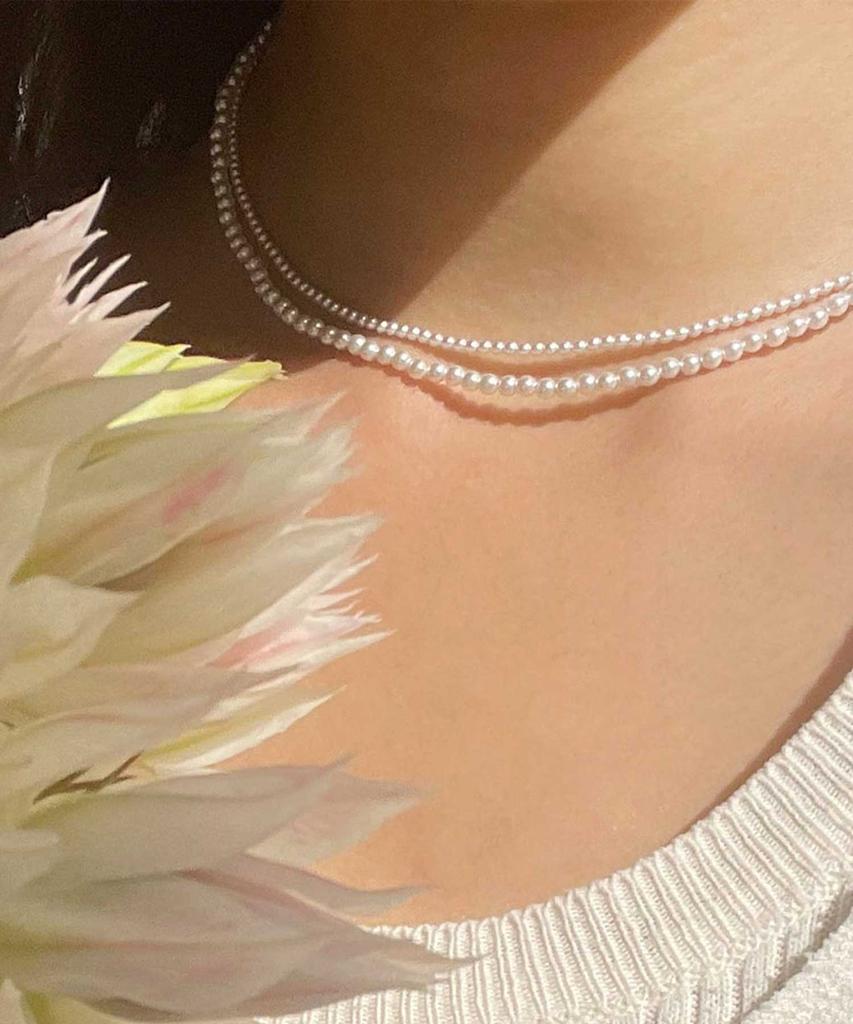 Persy Seed Pearl Silver Necklace