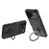 For iPhone 17 Pro Magnetic Case Rotating Metal Kickstand Shockproof PC + TPU Phone Back Cover