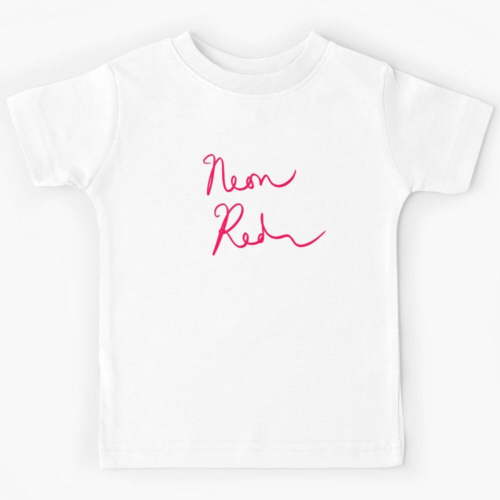Neon Red Kids T-Shirt 110
