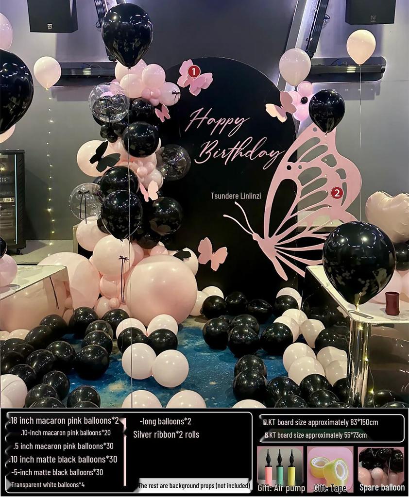 18th Birthday Party Decoration Set: Balloon Background Wall for Boys or Girls