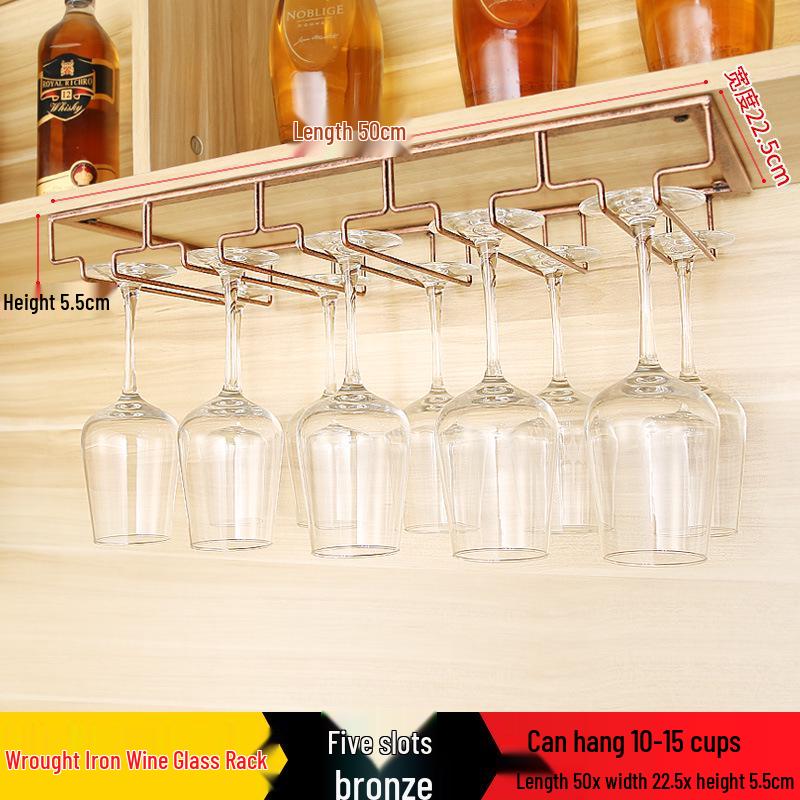 Red Wine Glass Hanging Rack for Stemware Display and Storage
