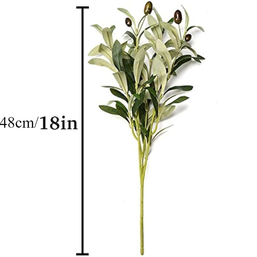 2/6/9PCS Olive Branches Artificial Plants Greenery Stems Olive Leaves Fake Fruits Silk Plants