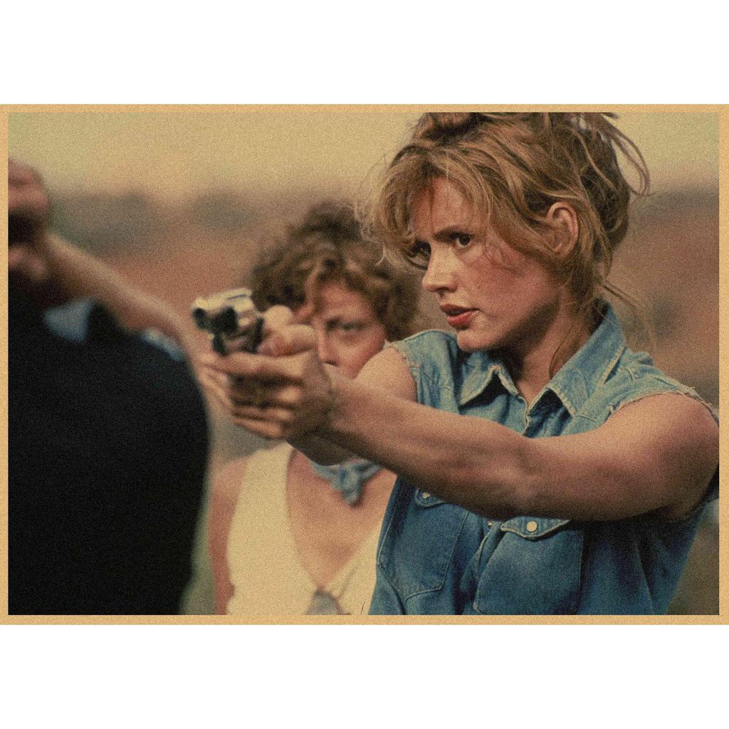 Thelma & Louise Retro Poster Kraftpapier Wandkunst Wandbild 364