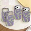 TK Station Hot-selling Creative Contrasting Color Wavy Pattern Apple 17Pro 2-in-1 Film iPhone16 Anti-drop Mobile Phone Case