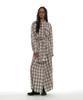PARTIMENTO WOMEN Sleeve-Tie Shirt Maxi Dress_Beige Check