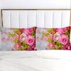Pink Rose 3D Printed Quilt Cover Elegant Romantic Love Garden Country Style Duvet Cover Soft Comfortable Bedding Set Pillowcases