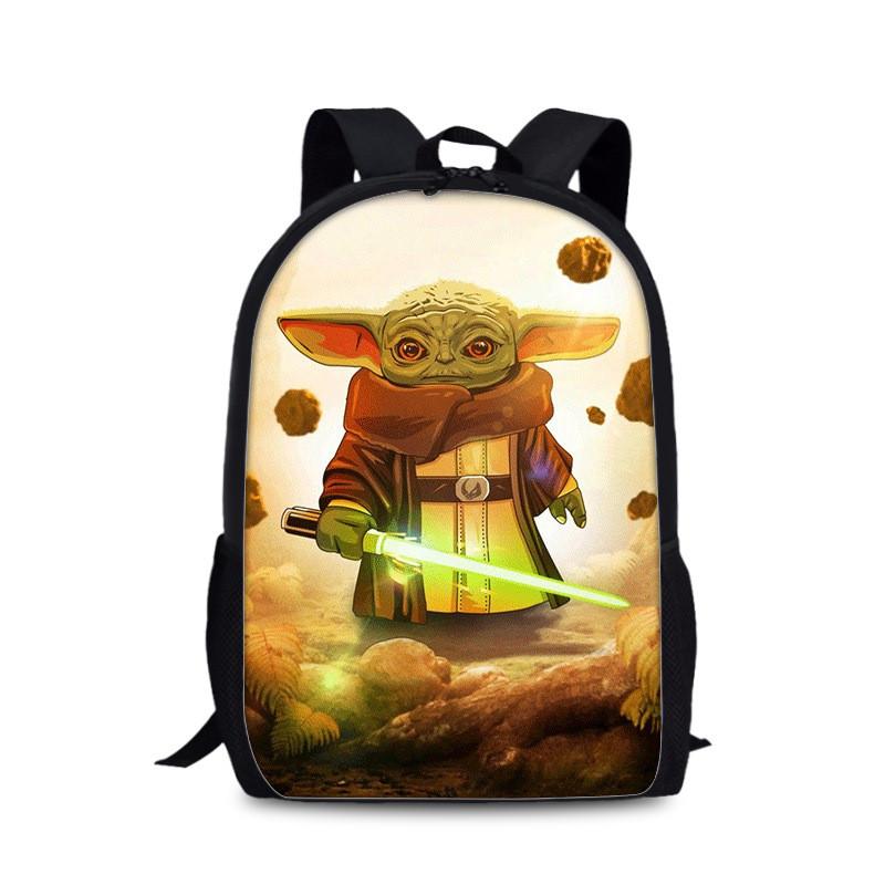 Mandalorian Grogu Batoh pro děti s dvojitým popruhem z odolného nylonového materiálu