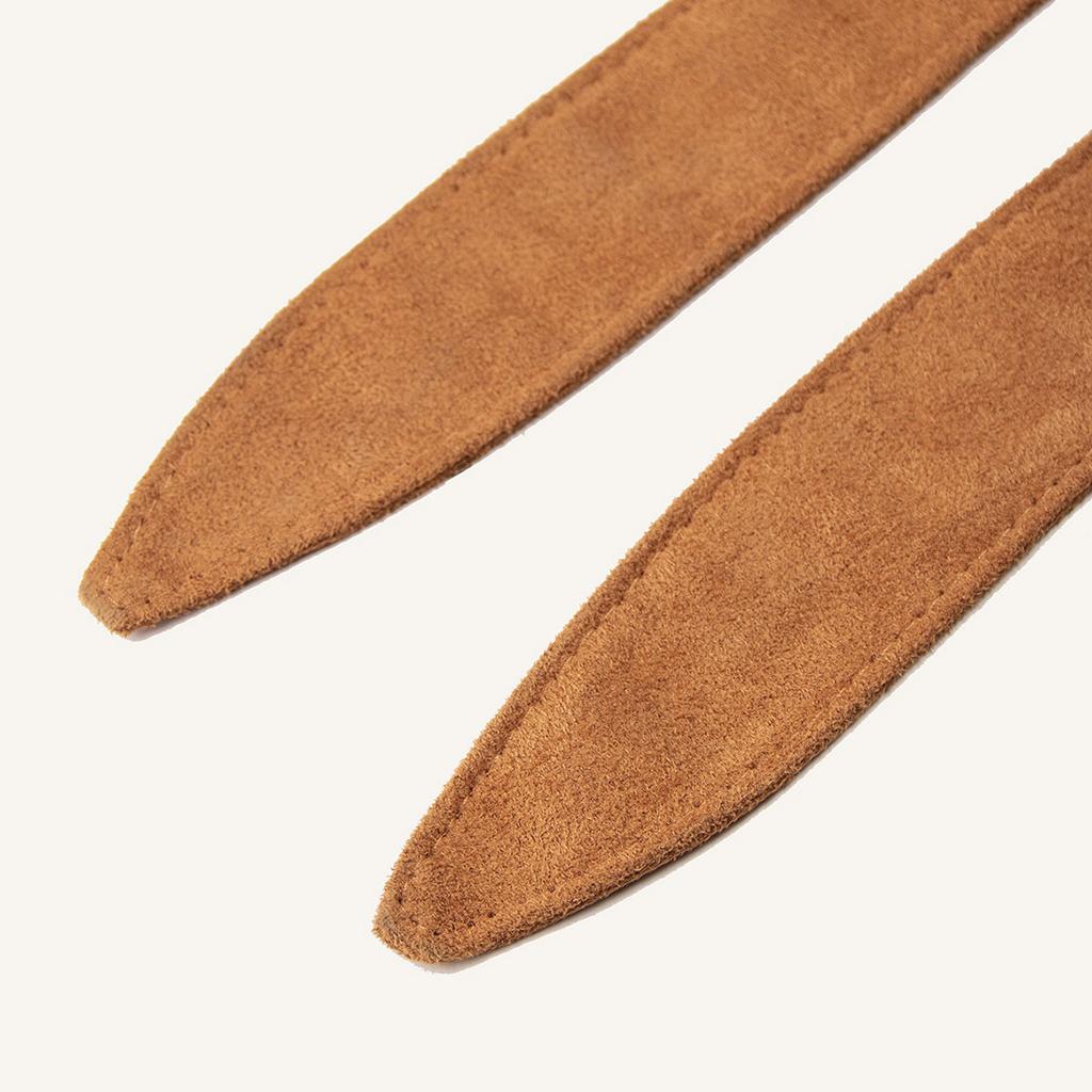 The New Deerskin Suede Bow Waist Belt Is A Versatile Choice for Ladies and Comes with A Suede Ribbon for Autumn and Winter