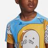 Nike Geometric Print Crew Neck Short Sleeve T-Shirt Kids tops Blue DQ8958-412