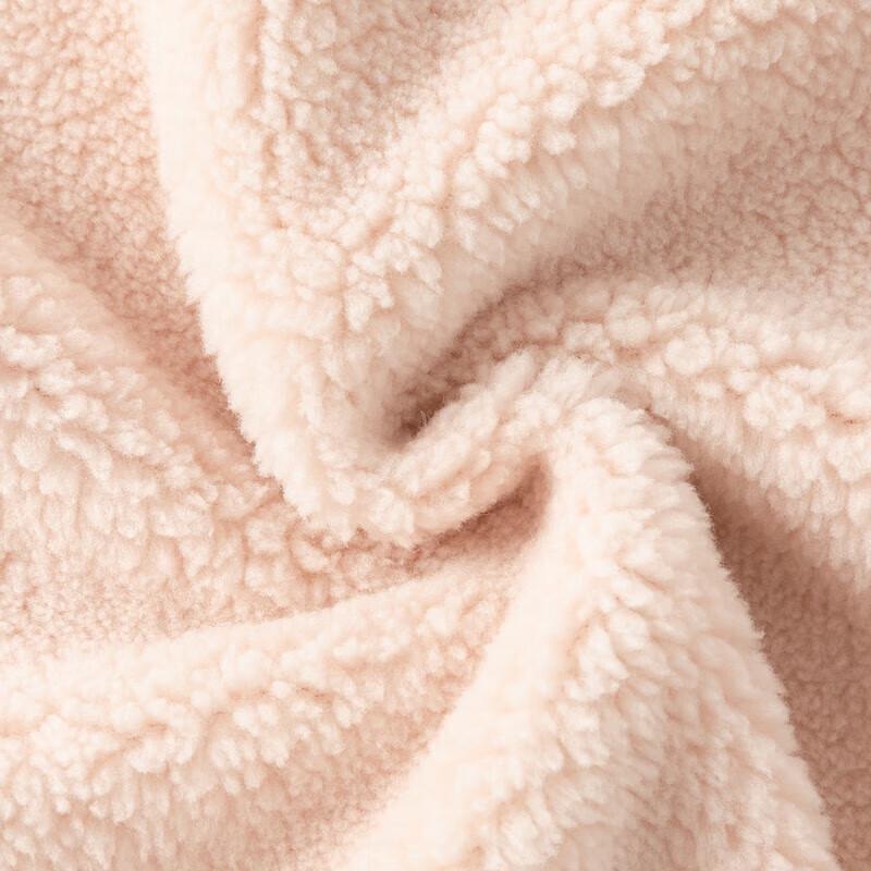 DAVE&BELLA Girls  Plush Faux Lamb Wool Hooded Coat 100