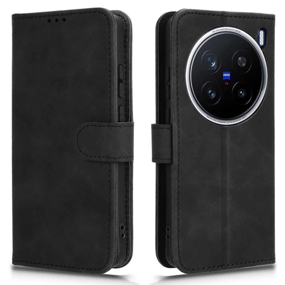 For vivo X200 Pro 5G Leather Case Skin-Feel Anti-Drop Wallet Flip Phone Cover A