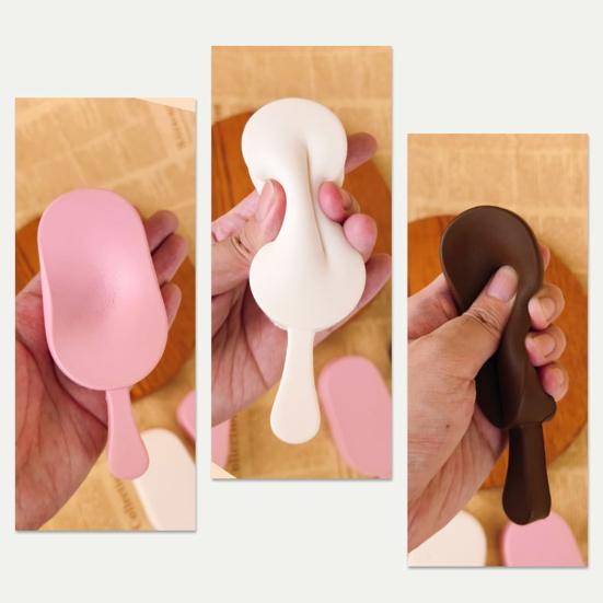 Realistic Ice Cream Squeeze Toy Soft EVA Fidget for Stress Relief Cute Macaron Dessert Prop for Photography Decor Fun Gift for Kids
