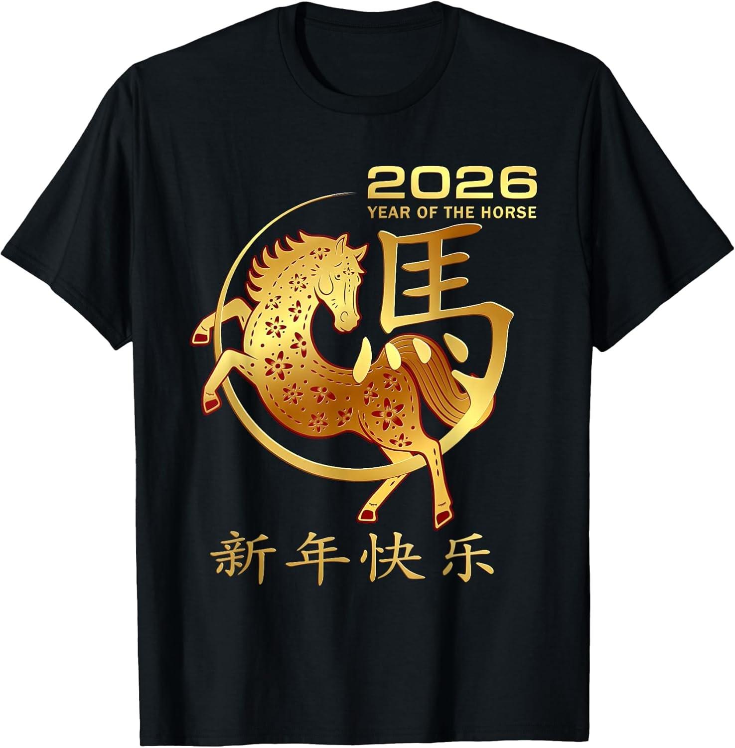 BEST! Lunar New Year Happy Chinese New Year of The Horse 2026 Tee S-3XL XXXXL