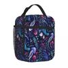 Bestselling Ocean Beauty Pink And Purple Elegant Lunch Handbag Yard Party Adult Lunch Bag