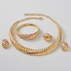 Dubai Exaggerated Jewelry Set Moon Color Matching Polka Dot Necklace Bracelet Ring Earrings Set Dinner Accessories