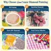 Diamond painting cross flower art DIY 5D home room decoration kit