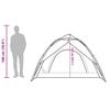Dome Camping Tent for 3 Persons Grey and Orange Quick Release