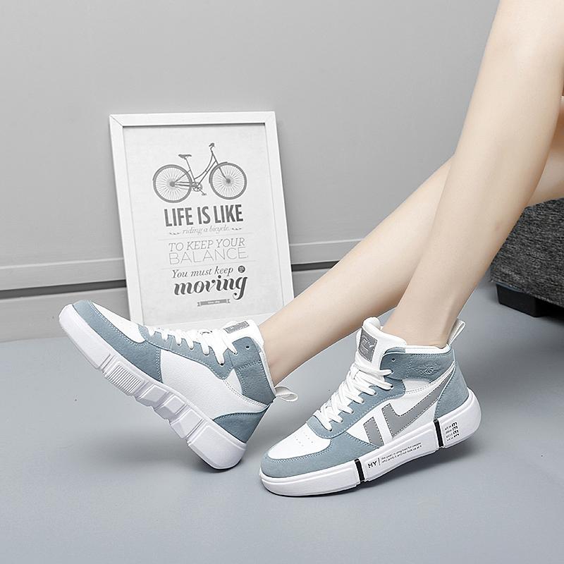 Skateboard Shoes Women high top Sneakers children Jogging Sport Flat Shoe Female Leather Tourism Waterproof Casual Running Board