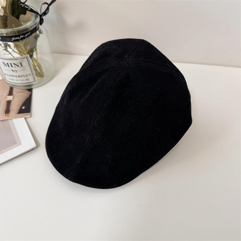 Forward Hat Vintage Hat Autumn Winter Suede Beret Women's Cap