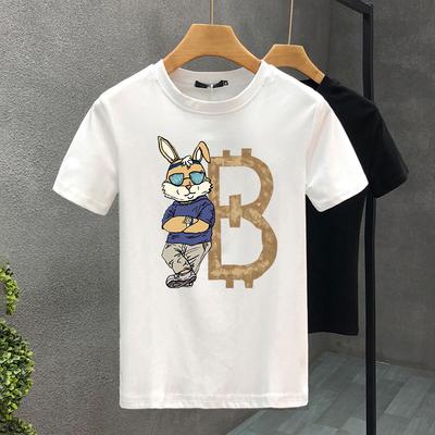 2025 Bear Print Summer Luxury Brand T-shirt Men's/Women's Short Sleeved Tops Solid Color Fashion Casual Graphic  Tshirt Clothes