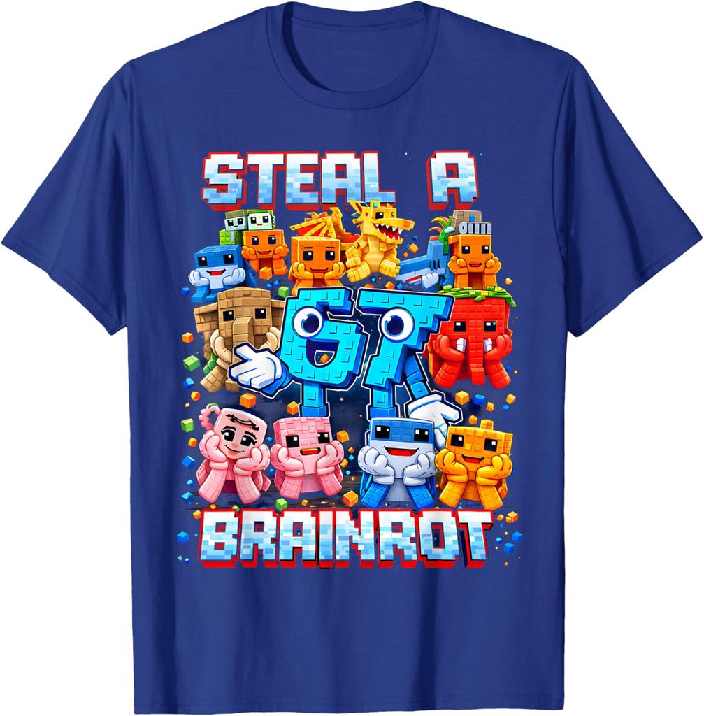 Steal A 67 Brainrot Funny 67 Brainrot Meme Gift Unisex T-Shirt 5