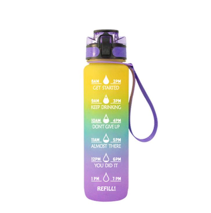 1000ml Large Capacity Tritan Sports Water Bottle with Handle for Fruit Tea