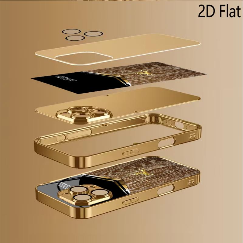 Steed Wood Grain Patterned tempered glass design for iPhone16 17 ProMax 1514 1312 11ProMax Phone Case Camera Cover Shockproof