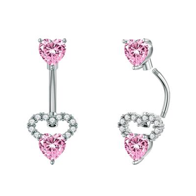 Přívěsek Motýlí Srdce Piercing do pupíku Ženy Dívky Nerezová Ocel Zirkon Piercing do pupíku Piercing do těla Šperky Dárky