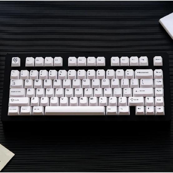 GMK WOB/wOB Keycaps Double Shot 114 Keys PBT Cherry Profile Alice Layout White Black Keycaps For Mechanical Keyboards 7u Keys